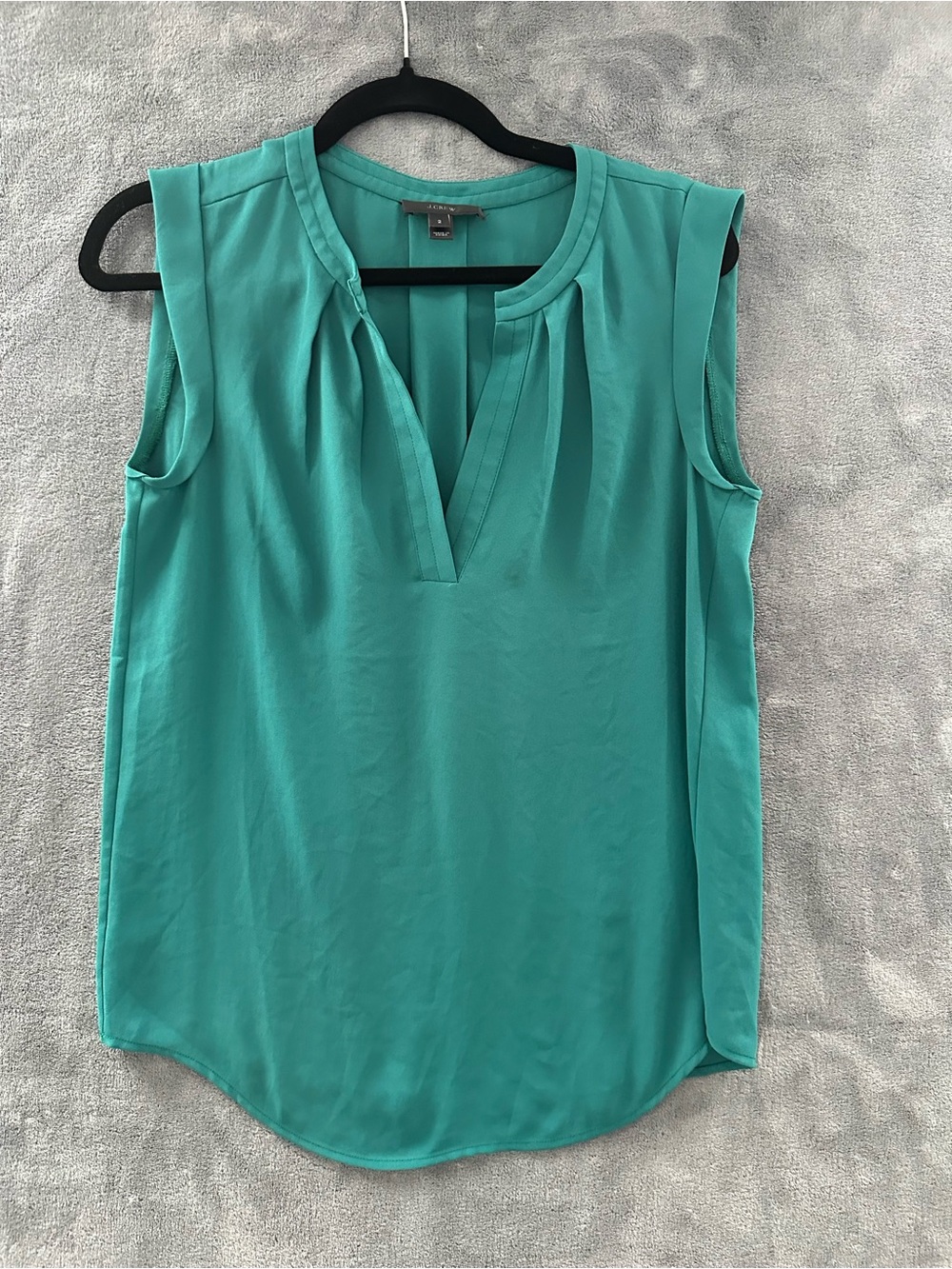 J. Crew Teal Sleeveless Split V-Neck Camisole